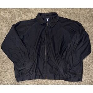 Roundtree & Yorke Men's 4X Navy Blue Full Zip Bomber Jacket Coat Pockets